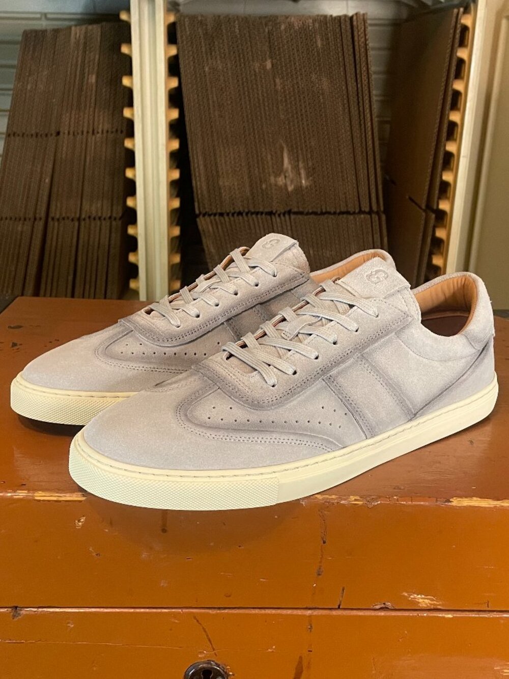 GREATS Brooklyn Charlie Men’s 14 M Mineral Grey Suede Casual Sneakers New in Box